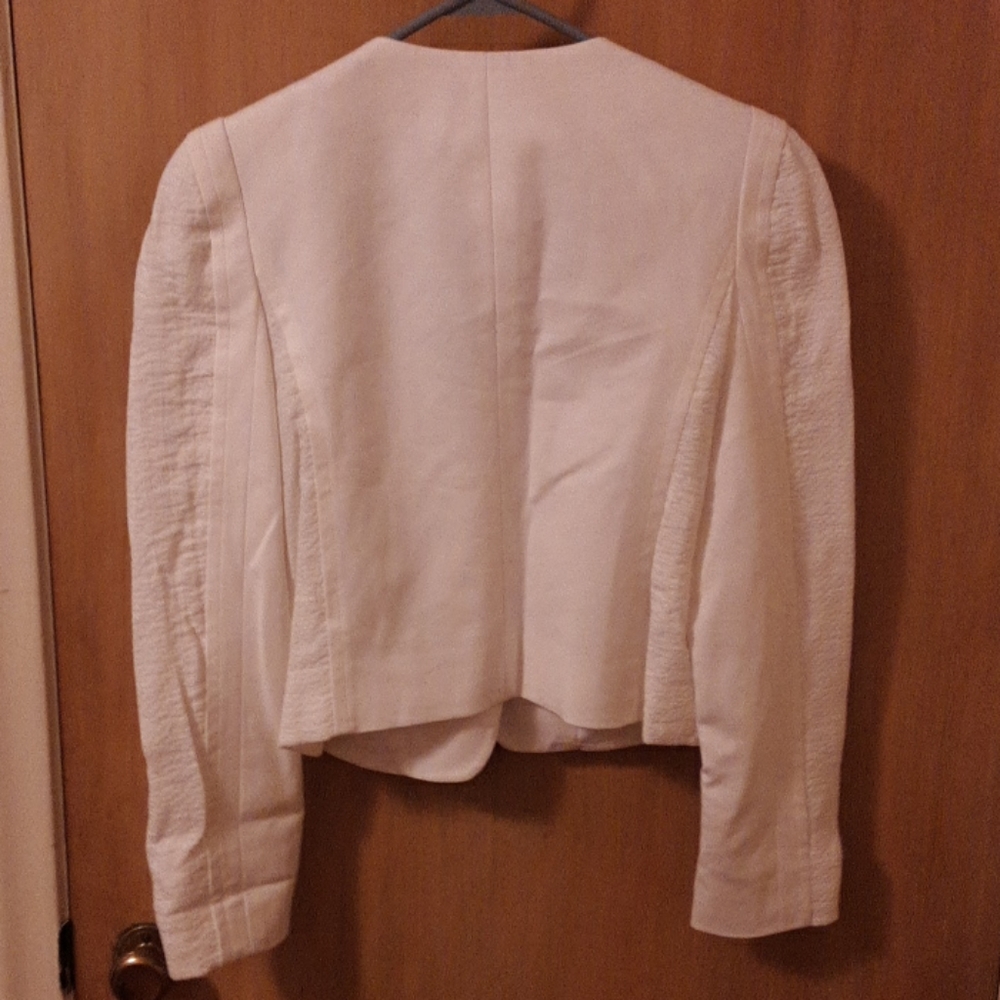 Worthington off white snake womens blazer size 6 - Picture 4 of 9